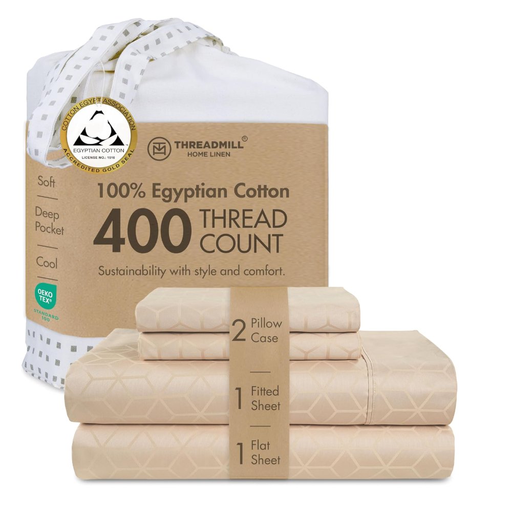 Threadmill Egyptian Cotton Queen Sheet Set