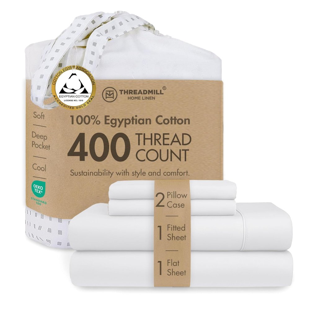 Threadmill Egyptian Cotton Queen Sheet Set