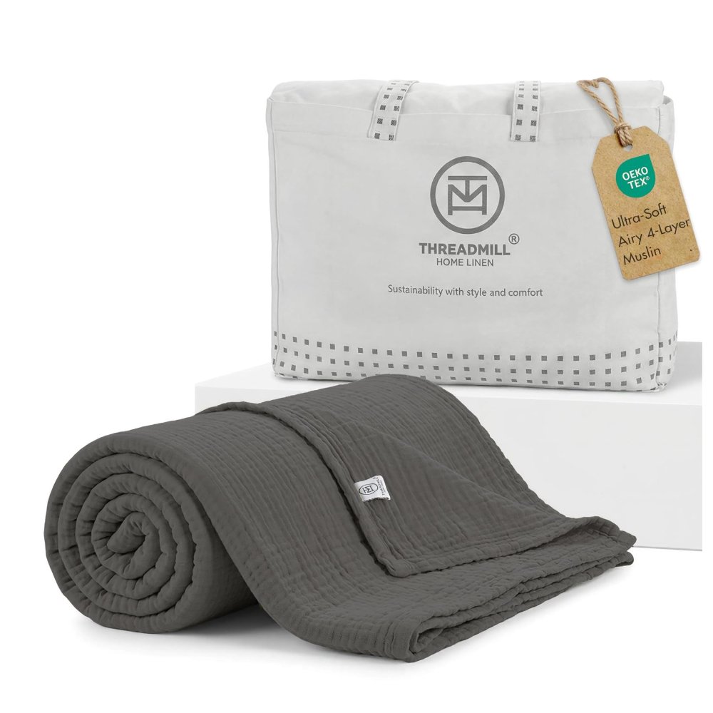 Threadmill Muslin Blanket for Queen Size Bed
