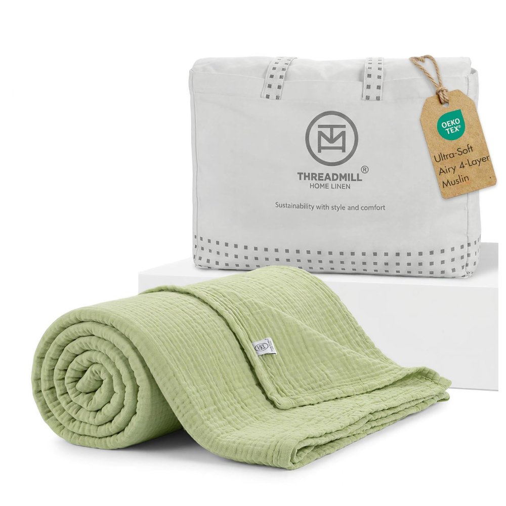Threadmill Muslin Queen Blanket